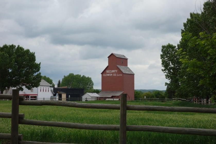 A grain elevator like the one my grandpa operated, except his was Alberta Wheat Pool green