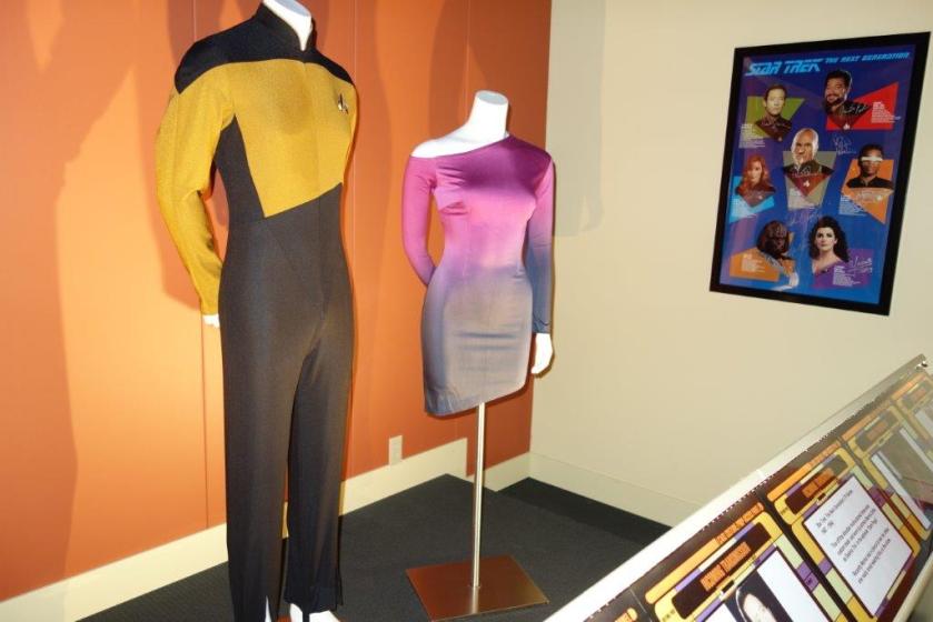 Data and Troy costumes from Star Trek, the Next Generation